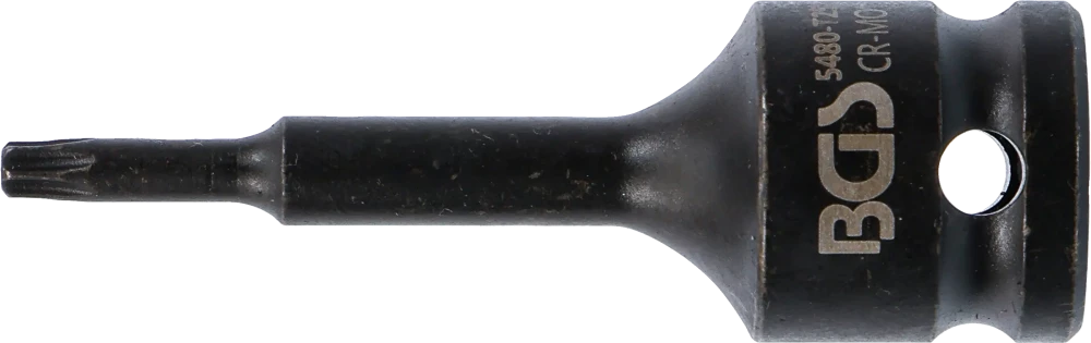 Levegős dugókulcs | Hossz 75 mm | 12,5 mm (1/2") | T-profil (Torx) T25