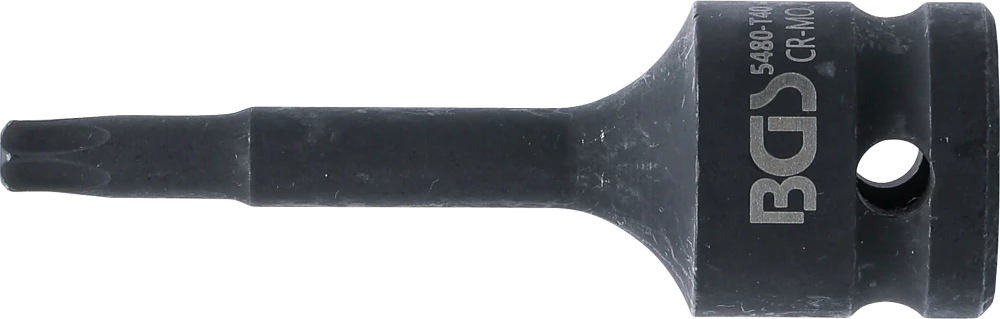 Levegős dugókulcs | Hossz 75 mm | 12,5 mm (1/2") | T-profil (Torx) T40