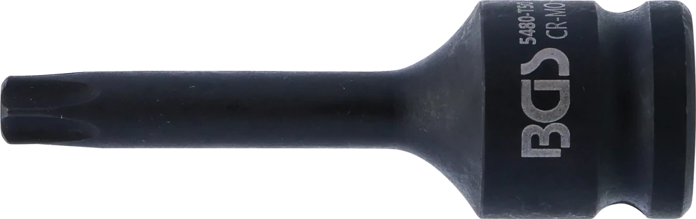 Levegős dugókulcs | Hossz 75 mm | 12,5 mm (1/2") | T-profil (Torx) T50