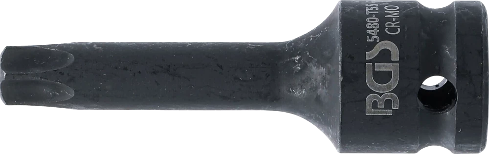 Levegős dugókulcs | Hossz 75 mm | 12,5 mm (1/2") | T-profil (Torx) T55