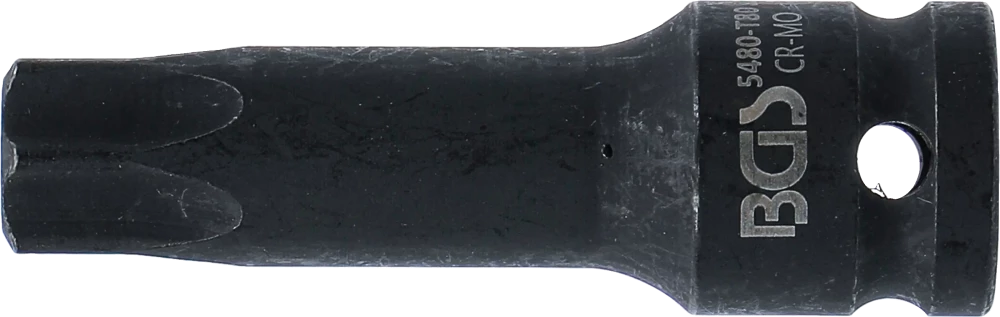 Levegős dugókulcs | Hossz 75 mm | 12,5 mm (1/2") | T-profil (Torx) T80