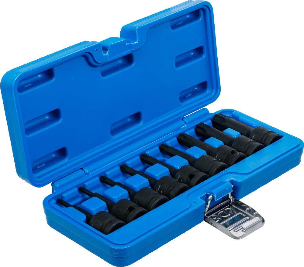Levegős dugókulcskészlet | 12,5 mm (1/2") | T-profil (Torx) T20 - T70 | 9 darabos