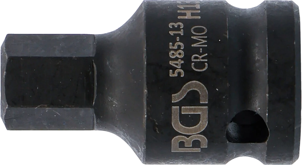 Levegős dugókulcs | Hossz 42 mm | 12,5 mm (1/2") | Belső hatszögletű 13 mm