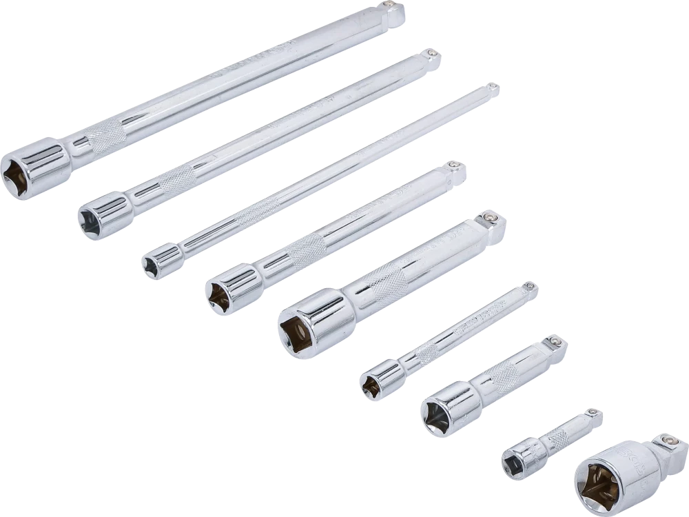 Billenős hosszabbító készlet | 6,3 mm (1/4") / 10 mm / (3/8") / 12,5 mm (1/2") | 9 darabos