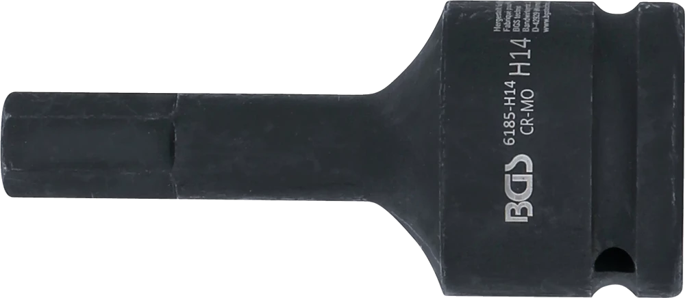Levegős dugókulcs | Hossz 100 mm | 20 mm (3/4") | Belső hatszögletű 14 mm