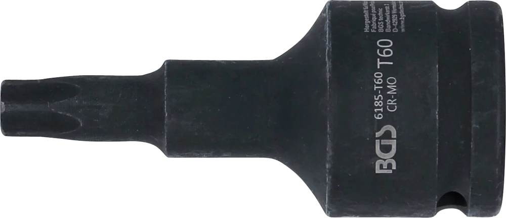 Levegős dugókulcs | Hossz 100 mm | 20 mm (3/4") | T-profil (Torx) T60