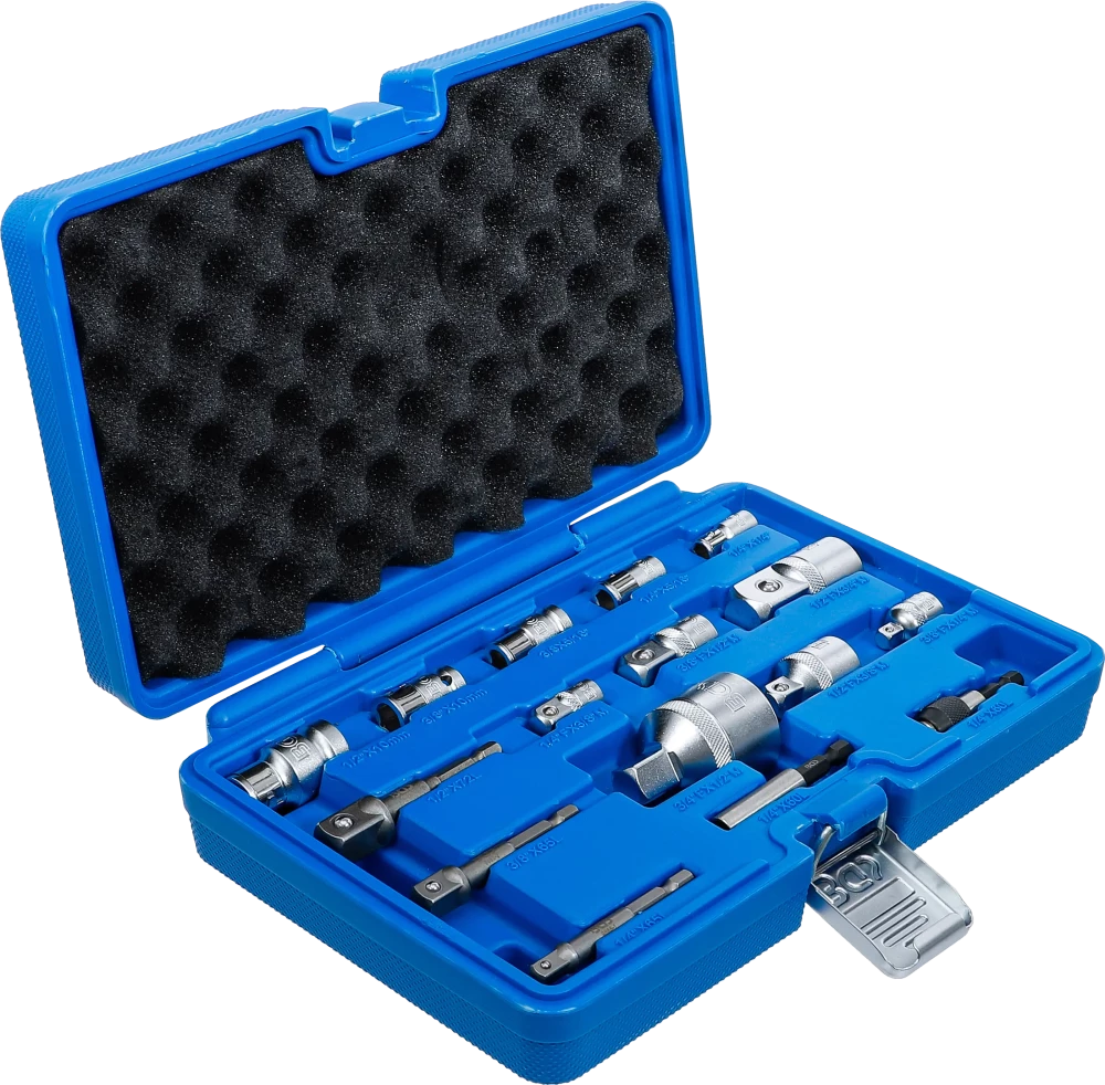 Behajtófej-adapter / dugókulcs-adapter készlet | 16 darabos