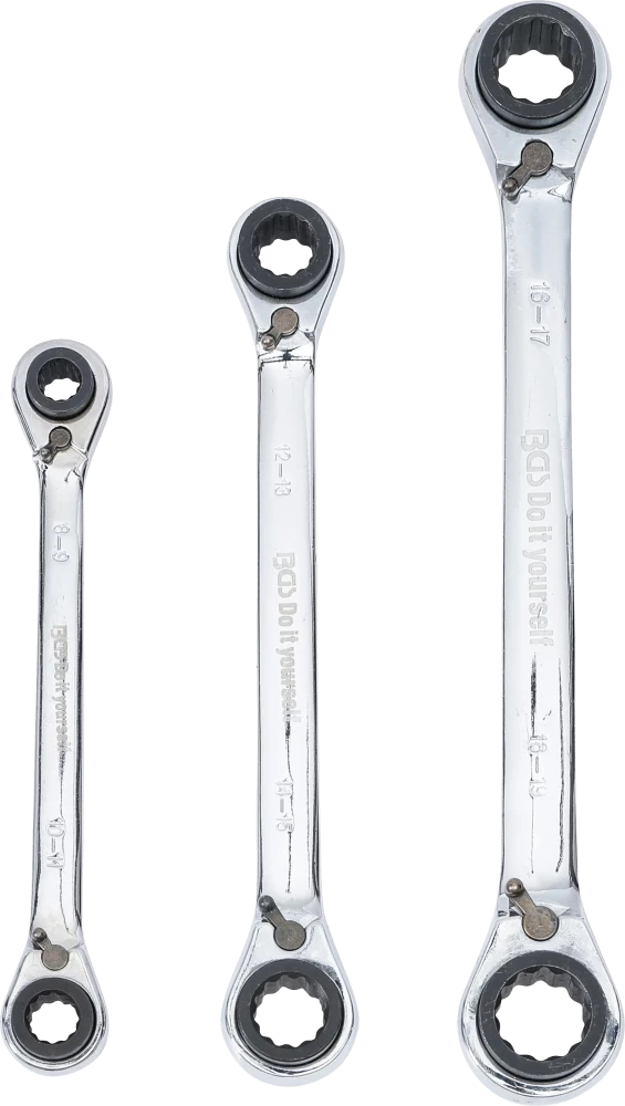 Ratschen-Ringschlüssel-Satz | 4-in-1 | SW 8 x 9 - 18 x 19 mm