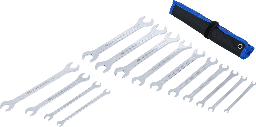 Villáskulcskészlet | extra lapos | 6 - 22 mm, 1/4" - 3/4" | 14 darabos