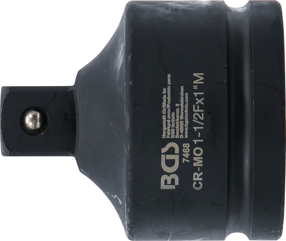 Levegős dugókulcs adapter | 38 mm (1-1/2") - 25 mm (1")