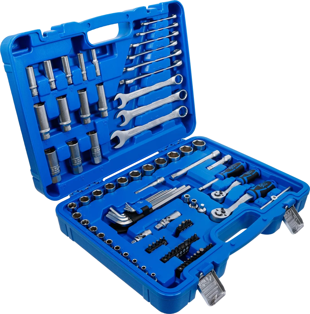 Dugókulcskészlet, hatszögletű | 6,3 mm (1/4")/10 mm (3/8") | 92 darabos