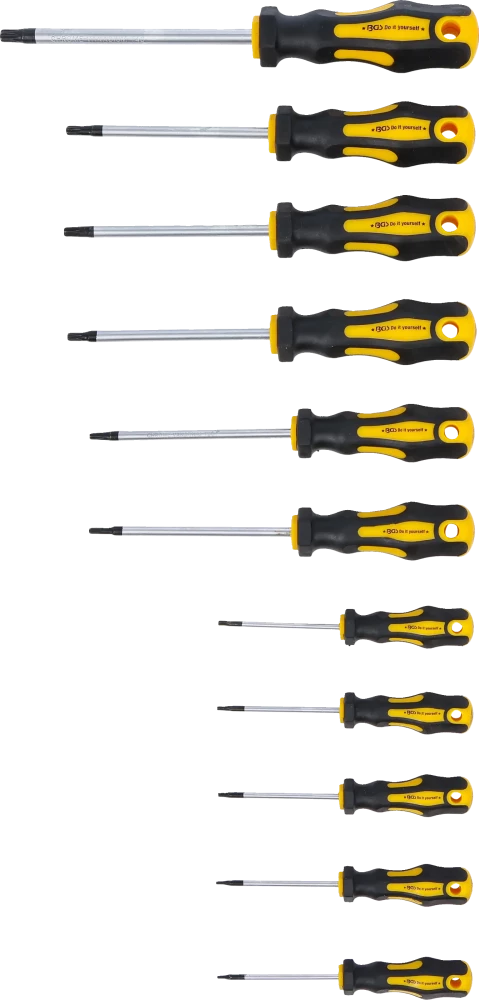 Csavarhúzó készlet | T-profil (Torx) T6 - T40 | 11 darabos