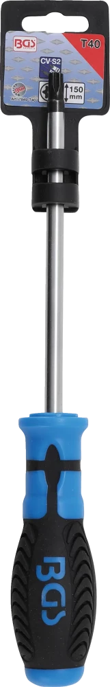 Csavarhúzó | T-profil (Torx) T40 furattal | Pengehossz 150 mm