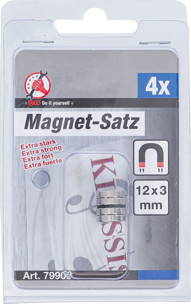 Mágneskészlet | extra erős | Ø 12 mm | 4 darabos