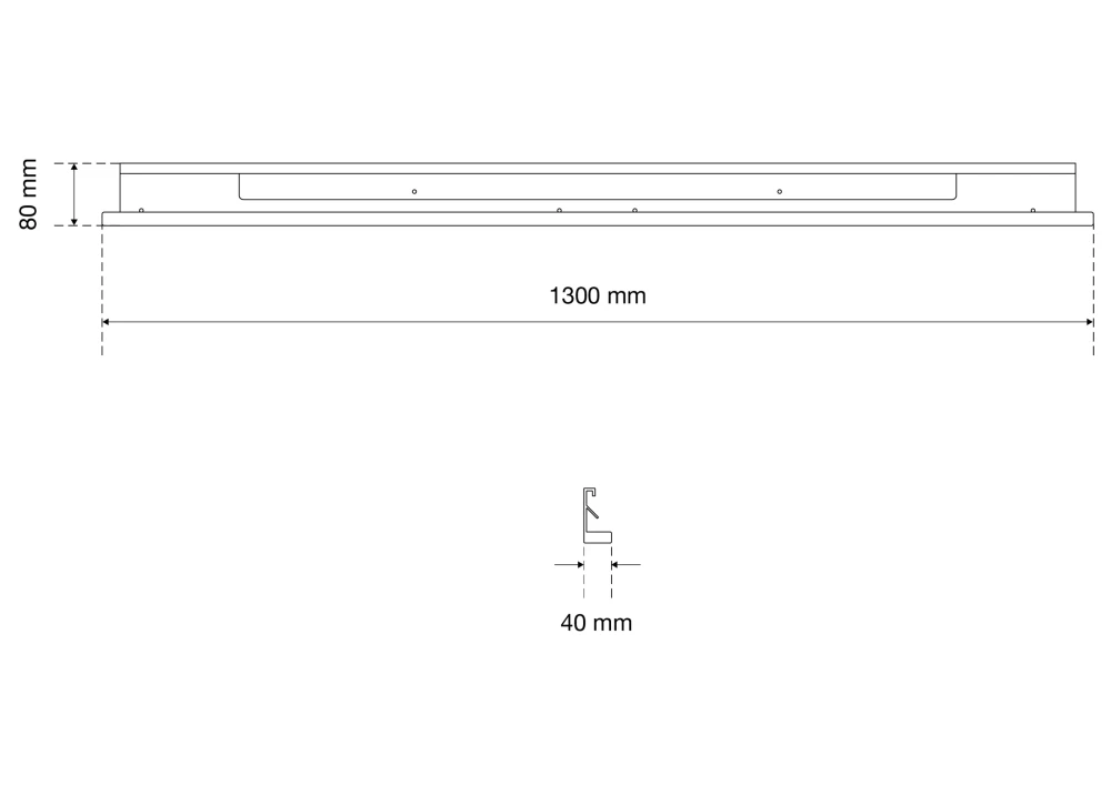 Világításvédő burkolat | LED elemekhez | 1300 mm