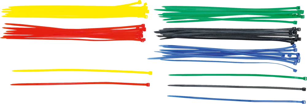 Kábelkötegelő-készlet | színes | 4,8 x 300 mm | 50 darabos