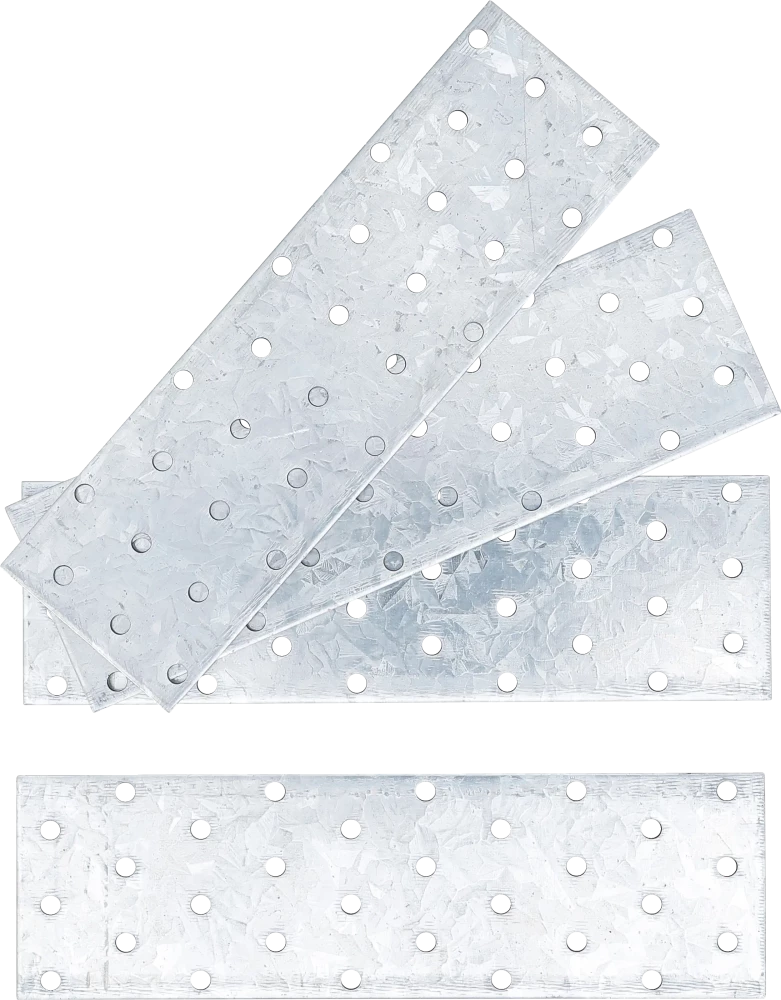 acél perforált lemez készlet | 200 x 60 x 2 mm | 4 darabos