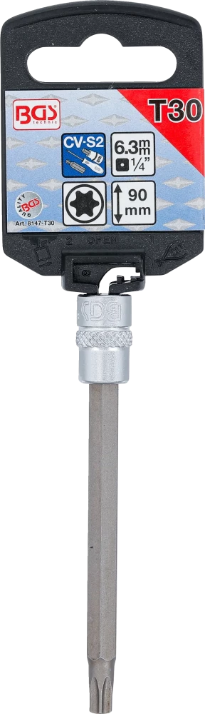 Behajtófej | 6,3 mm (1/4") | T-profil (Torx) T30
