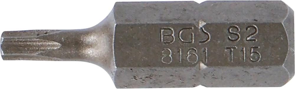 Behajtófej | Hossz 30 mm | Külső hatszögletű 8 mm (5/16") | T-profil (Torx) T15