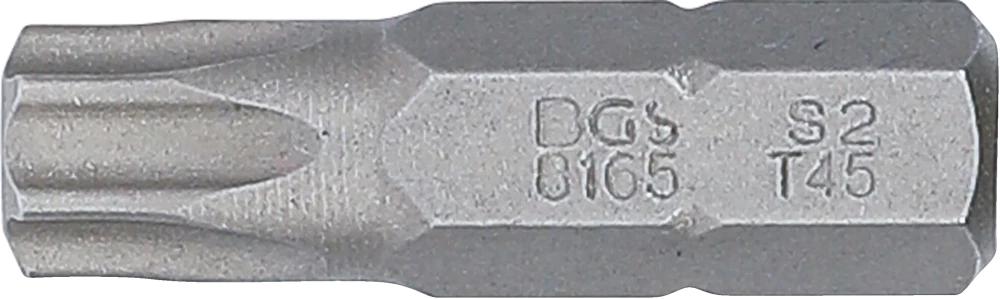 Behajtófej | Hossz 30 mm | Külső hatszögletű 8 mm (5/16") | T-profil (Torx) T45