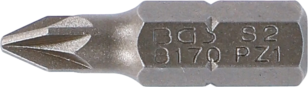 Behajtófej | Hossz 25 mm | Külső hatszögletű 6,3 mm (1/4") | Csillag PZ1