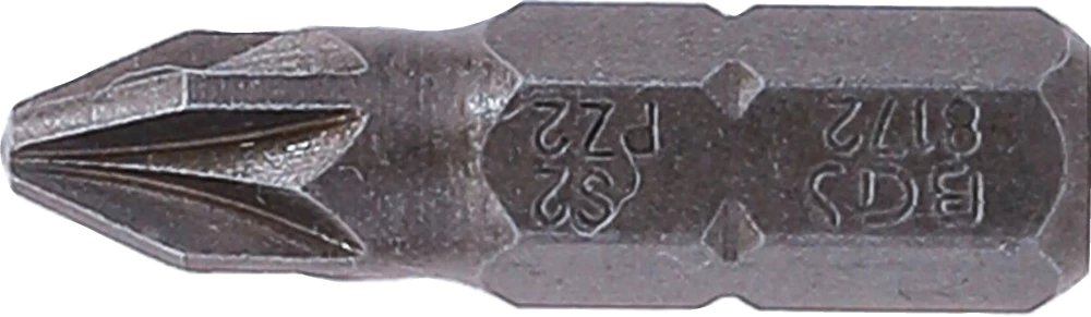 Behajtófej | Hossz 25 mm | Külső hatszögletű 6,3 mm (1/4") | Csillag PZ2