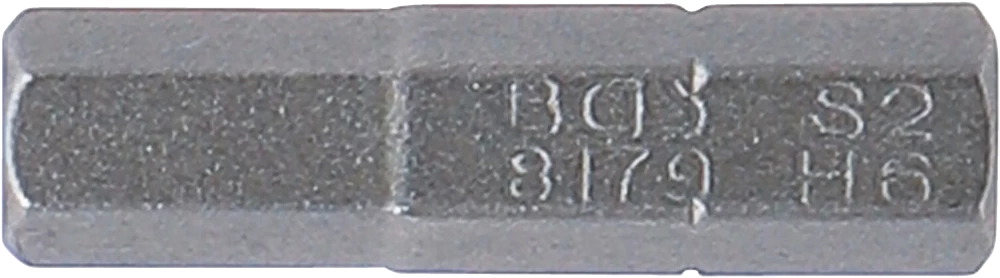 Behajtófej | Hossz 25 mm | Külső hatszögletű 6,3 mm (1/4") | Belső hatszögletű 6 mm