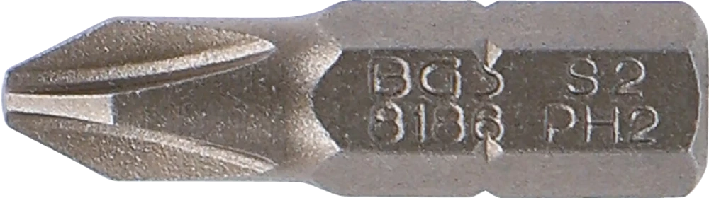 Behajtófej | Hossz 25 mm | Külső hatszögletű 6,3 mm (1/4") | Csillag PH2