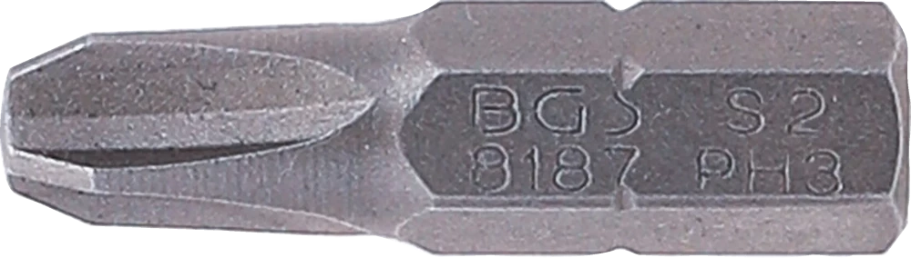 Behajtófej | Hossz 25 mm | Külső hatszögletű 6,3 mm (1/4") | Csillag PH3