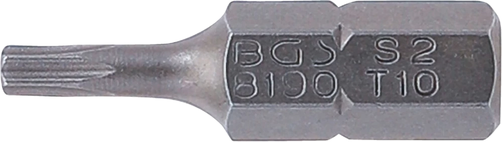 Behajtófej | Hossz 25 mm | Külső hatszögletű 6,3 mm (1/4") | T-profil (Torx) T10