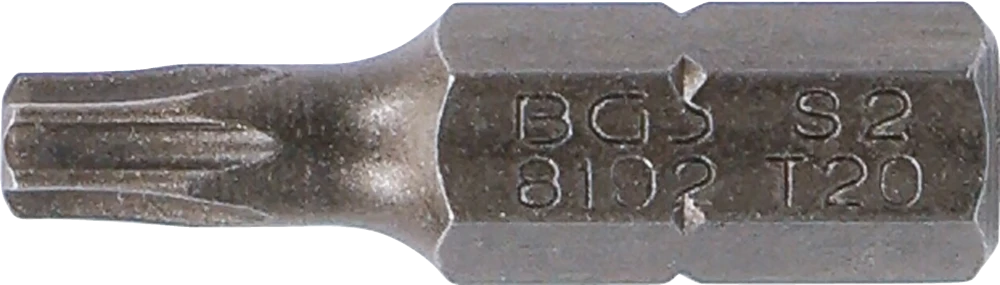 Behajtófej | Hossz 25 mm | Külső hatszögletű 6,3 mm (1/4") | T-profil (Torx) T20