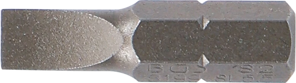 Behajtófej | Hossz 25 mm | Külső hatszögletű 6,3 mm (1/4") | Lapos 5,5 mm