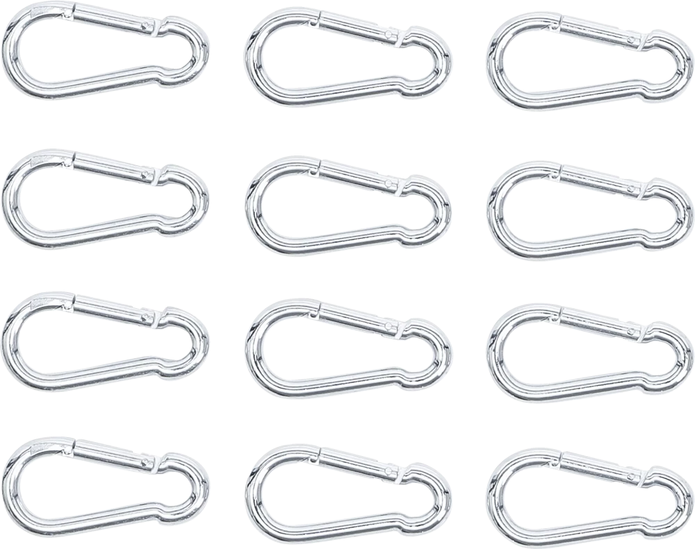 Karabiner készlet | 5 x 50 mm | 12 darabos