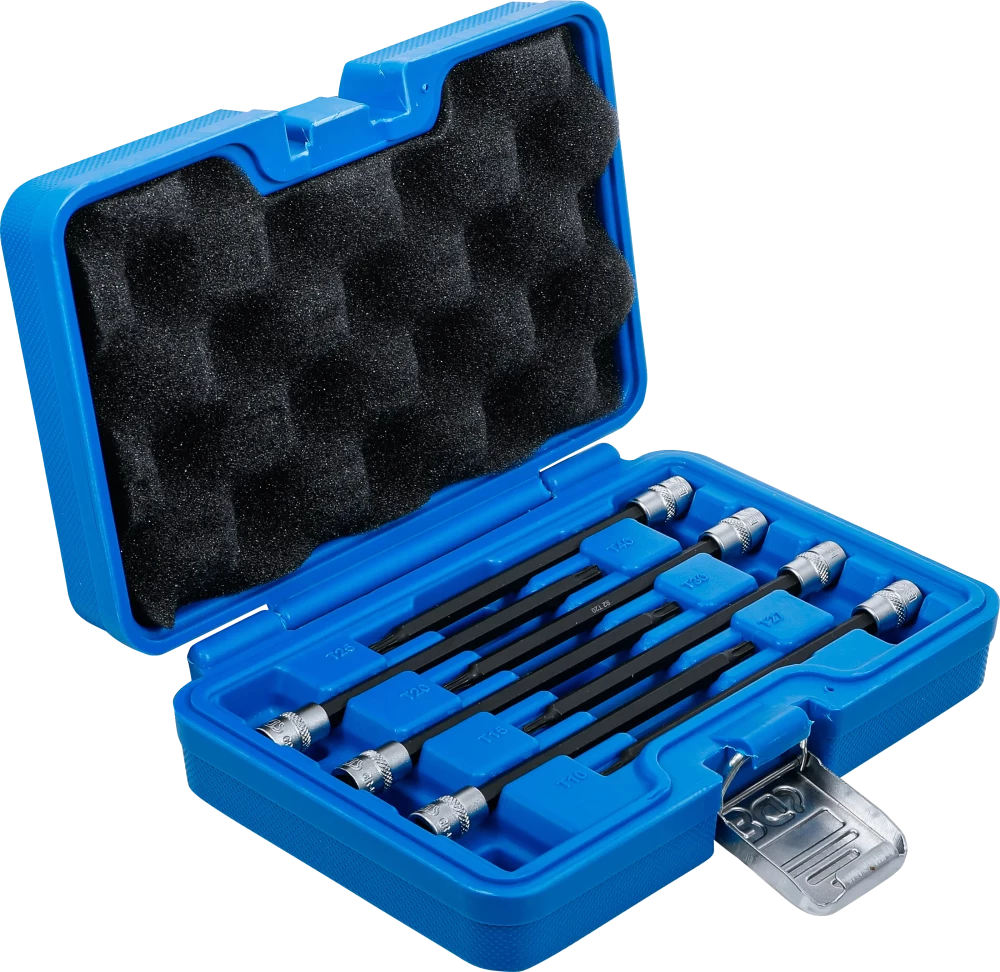 Behajtófej-készlet | 6,3 mm (1/4") | T-profil (Torx) gömbfejes T10 - T40 | 7 darabos
