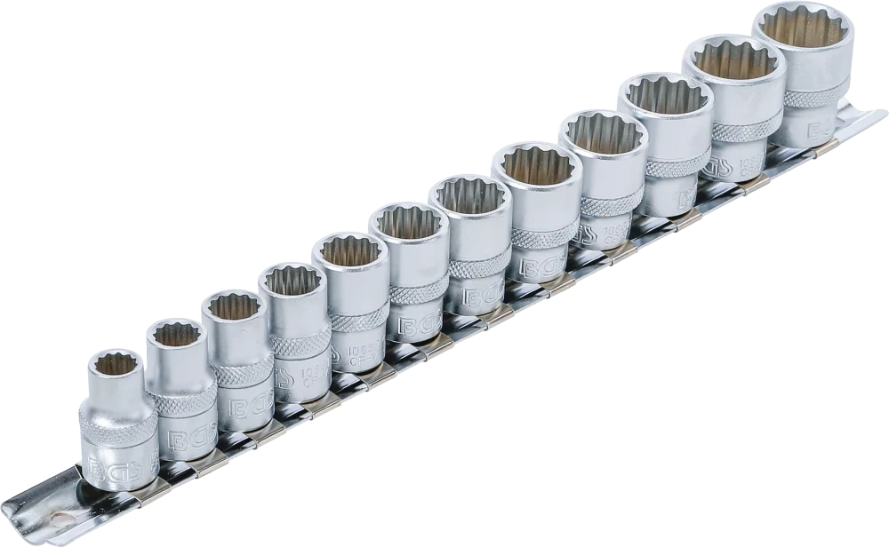 Dugókulcskészlet, tizenkétszögletű | 10 mm (3/8") | 8 - 19 mm | 12 darabos