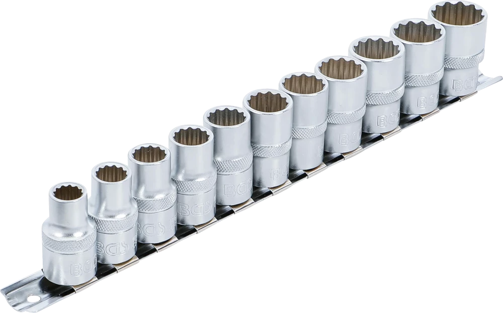 Dugókulcskészlet, tizenkétszögletű | 12,5 mm (1/2") | 10 - 21 mm | 11 darabos