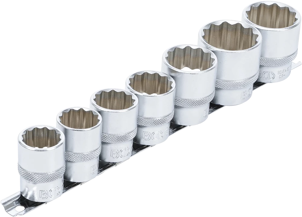 Dugókulcskészlet, tizenkétszögletű | 12,5 mm (1/2") | 20 - 32 mm | 7 darabos