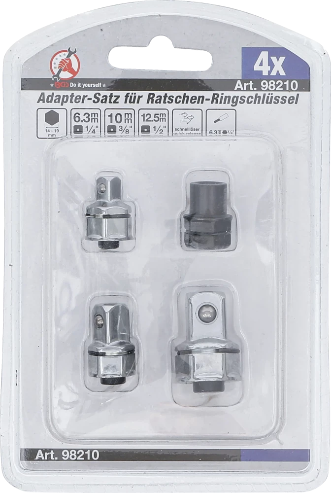 Adapter készlet racsnis csillagkulcshoz | 4 darabos