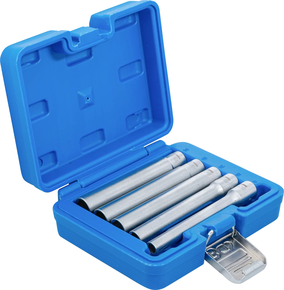 Dugókulcskészlet, hatszögletű, extra mély | 10 mm (3/8") | 8 - 14 mm | 5 darabos
