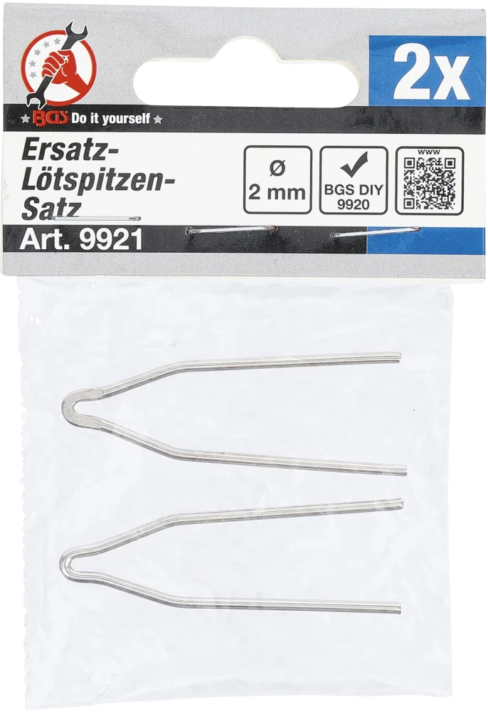 Tartalék forrasztócsúcs készlet | Ø 2 mm | a BGS 9920-hoz | 2 darabos