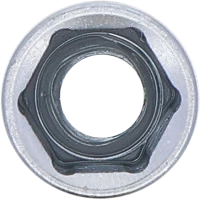 Dugókulcs, hatszögletű, mély | 6,3 mm (1/4") | 9 mm