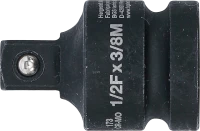 Levegős dugókulcs adapter | 12,5 mm (1/2") - 10 mm (3/8")