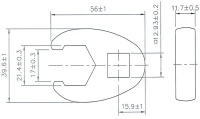 Hollanderkulcs | 12,5 mm (1/2") | 21 mm