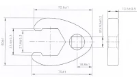 Hollanderkulcs | 12,5 mm (1/2") | 33 mm