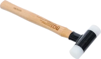 Műanyag kalapács | Hickory nyéllel | visszaütésmentes | Ø 30 mm | 300 g