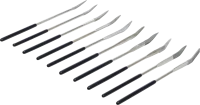 Gyémánt lyukreszelő készlet | hajlított | 140 x 3 mm | 10 darabos