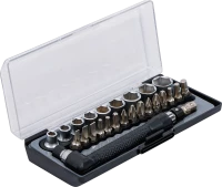 Behajtófej- és dugókulcskészlet/Sarokadapter-készlet | 6,3 mm (1/4") | 26 darabos