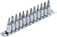 Behajtófej-készlet | 6,3 mm (1/4") | Lapos, csillag PH / PZ | 12 darabos