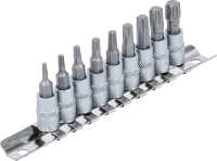 Behajtófej-készlet | 6,3 mm (1/4") | T-profil (Torx) T10 - T50 | 9 darabos