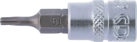 Behajtófej | 6,3 mm (1/4") | T-profil (Torx) T9 furattal
